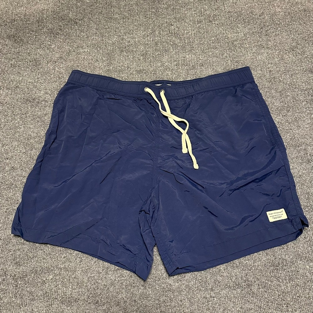 Modern Amusement Mens Navy Blue Nylon Swim Trunks Board Shorts XL